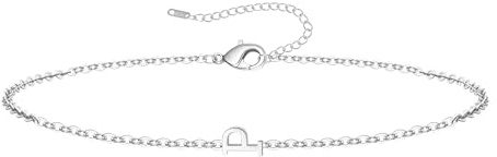 RMMD Armband Damen Gold Silber - 18K Gold/Weißgold Vergoldete Initialen Armband mit Buchstaben Armbänder Personalisiert Geschenke Modeschmuck für Frauen Teenager Mädchen
