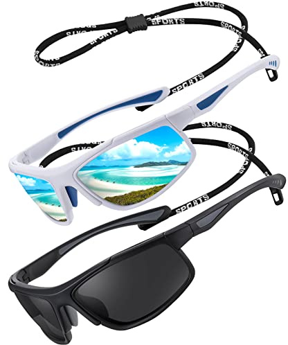 Perfectmiaoxuan Gafas de sol polarizadas deportivas hombre mujer pesca senderismo Ciclismo Alpinismo Vacaciones Viajar Lanyard Gafas Conducir Noche