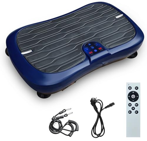Vibrationsplatte, Rüttelplatte Sport Fitnessgeräte für Zuhause Workout, 99 / 180 Intensitätsstufen, 5 Trainingsprogrammes, Bluetooth Lautsprecher, Ganzkörpertraining & Muskelaufbau