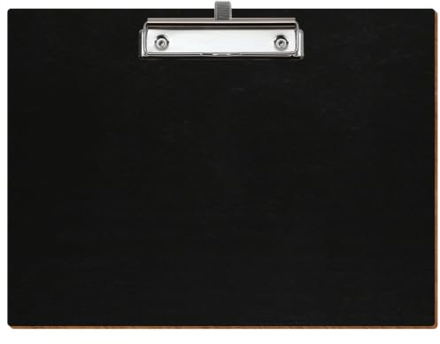 Bütic Holz Klemmbrett Standardform Schwarz für DIN A3 A4 A5 A6 aus 3mm Birkensperrholz und mit widerstandsfähigem Klarlack versiegelt