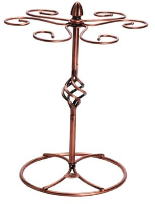 Cabilock Portabicchieri Vino Metallo Retrò con Design Spirale Portabicchieri Sospeso per Bicchieri da Vino Organizer Robusto per Cucina Bar e da Pranzo