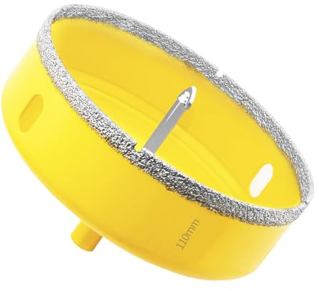 Aohhy Scie Cloche Diamantée de 110mm avec Foret Guidage, Professionnelle Foret Trépan Diamant pour Carrelage, Porcelaine, Verre, Marbre et Céramique