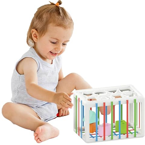 Générique Cubes éducatifs pour bébés - Boîte trieuse de Formes Interactive, Jouet sensoriel | Accessoires d'apprentissage préscolaire pour Tout-Petits, Cadeaux d'éveil pour Maison ou Salle de Jeu
