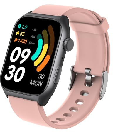 Reloj Inteligente con Pantalla Táctil de 2'', Pulsera de Actividad con Podómetro, Monitor de Sueño y Frecuencia Cardíaca, Resistente al Agua, Batería de Larga Duración – Compatible con Android & iOS
