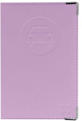 Color Pop Porte-papiers Voiture - Fabrication française - PVC – PAPIERS Francais - Etui Carte Grise - Permis de Conduire - 13,8 x 9 cm (Lilas)