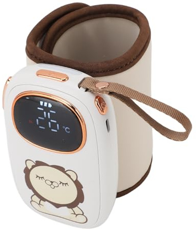 Keenso Scaldabiberon Portatile Riscaldamento Efficiente per i Viaggi, Manica a Temperatura Costante per Genitori Impegnati, Tessuto ABS 7 X 12 Cm