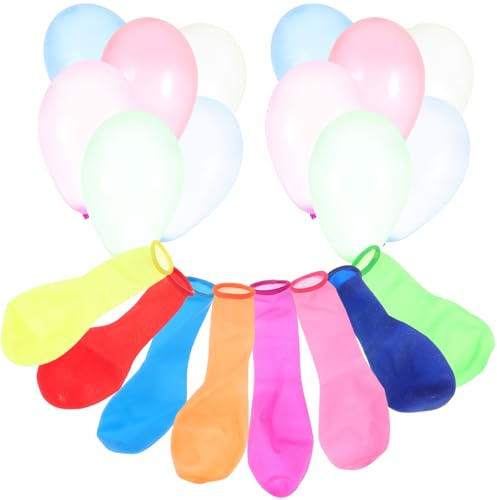 JOINPAYA Ballons D'eau en Latex Colorés 500 Pcs – Ballons Sportifs Fluorescents Multicolores pour Bataille D'eau, Jouets Interactifs D'été pour Garçon et Filles, Jeux Couleur Aléatoire