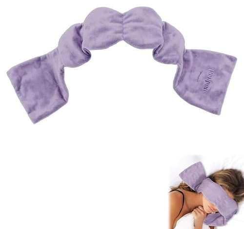 Foonary Schlafwolken Augenmaske Gewicht, Baumwoll-Schlafmaske mit Perlen Füllung, Unisex Augenmaske Schlafmaske für Tiefenentspannung Gegen Angst und Schlaflosigkeit, für Reisen und Nachtruhe