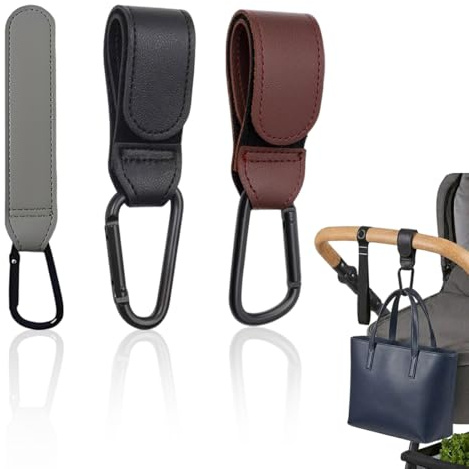 BIKPRST 3 Un Ganchos Carro Bebé, Accesorios Bebé, Ajuste Universal, Antideslizante, Ligero Y Duradero, Mosquetones Para Carrito De Bebe, Multifuncional Bebé Clips De Carrito, Ganchos Cochecito Andador