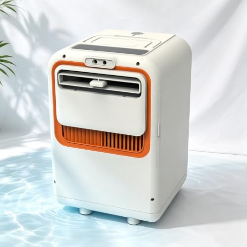 RUODATONLY Condizionatore Portatile, Climatizzatore Mobile Compatto con Compressore, Senza Tubo di Scarico, Deumidificatore e Raffreddamento Potente per Camera e Ufficio