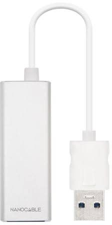 Nano Cavo 10.03.0401 – Ethernet LAN Adattatore di Rete USB 3.0 a Gigabit 10/100/1000 Mbps, Nintendo Switch, PC, laptop, Windows 10,8,7, XP, Vista, Mac OS e Linux)