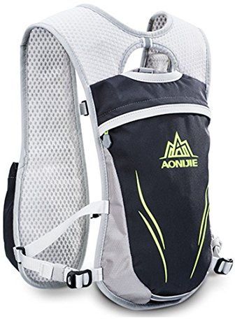AONIJIE Ultrleicht 5.5L Laufen Running Trinkrucksack Hydrationspack Hydration Rucksack (Grau)