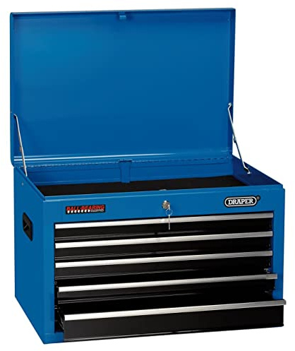 Draper 35746 Werkzeugkiste mit fünf Schubladen, 66 cm, Blau