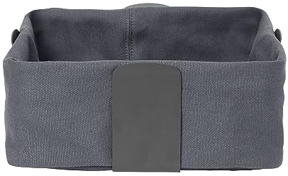 Blomus -DESA- Brotkorb Size L, dunkler Grauton, harmonische Optik, 26 x 26 cm, Farbe Magnet (64203)