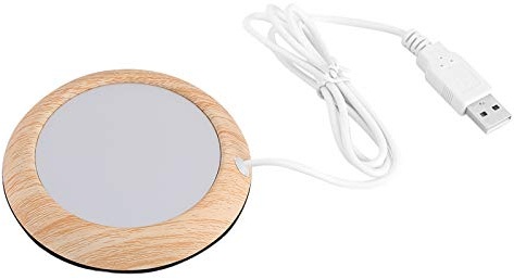 Chauffe Tasse De Café, USB Bois Grain Plus Chaud Réchauffement Boisson Tapis Métal Bureau Thé Coussin Chauffant Domicile électrique Lait Plaque Chauffante Mini Eau Maison Mug Electrique Cacao Voyage