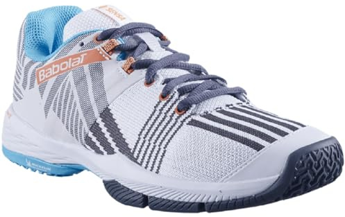 Babolat Sensa vuxna Padel Sneakers Vit, Unisex Tennisskor, 38,5 EU, Vit, 38.5 EU