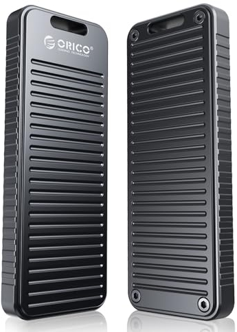 ORICO M.2 NVMe SATA SSD Gehäuse, USB C 3.2 Gen 2 10Gbps NVMe PCI-E 6Gbps NGFF SATA M2 SSD Adapter, Unterstützt UASP Trim für SSD Größe M-Key und B+M Key 2230/2242/2260/2280(bis zu 4TB)-OXSC3