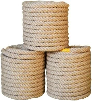 Dickes Seil, Gartenseil, 18 mm Juteseil, 98 Fuß, gedrehtes Hanfseil, braun, natürliche Juteschnur, Schnur for Basteln, DIY, Katzenkratzerschnur (Größe: 18 mm, 30 m) (Größe: 18 mm, 50 m) ( Size : 18MM