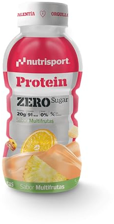 NUTRISPORT – Protein Zero | Suplementos Deportivos | Proteinas para Masa Muscular | Batidos de Proteinas de Leche | Batidos para Adelgazar| Proteinas Gym | 12x330ml (330 ml, Multifruta)