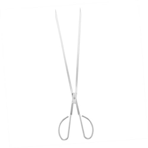 Kaminzange Lange Klemme Edelstahl Silber, Hitzebeständig, Ergonomisch