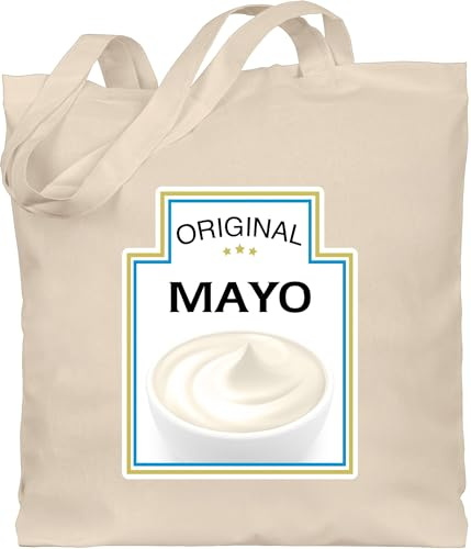 Shirtracer - Baumwolltasche - Karneval & Fasching - Taschen - Mayo Kostüm Mayonnaise I Fastnacht I Fasnacht I Fasnet