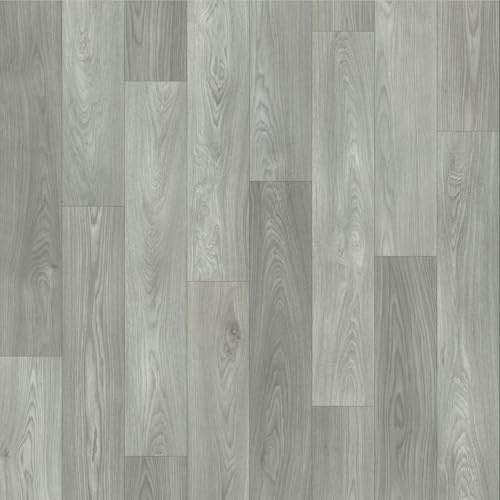 Quality Vinyl Flooring Roll Wood Plank Effect Lino Cheap Kitchen Bathroom Felt Backed (2m x 1.5m)