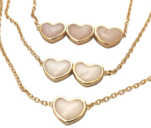 Marky Baby Muttermilch-Schmuck-Set, Halskette oder Armband, versilbert, vergoldet (1, 2, 3 oder 4 Herzen), Andenken für neue Mütter