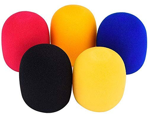 5PCS Colorful Handheld Stage Microphone Windscreen Foam Cover Convenient