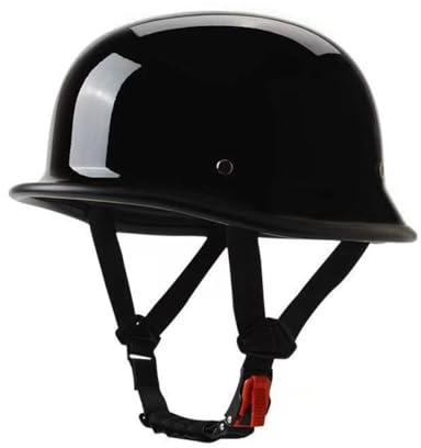 German Style Motorcycle Half Helmet Adult Men Women Novelty Half Shell Helmet Retro Open Face Skull Cap Helmet for Cruiser Scooter Chopper ATV v DOT Approved(D,XX-Large)