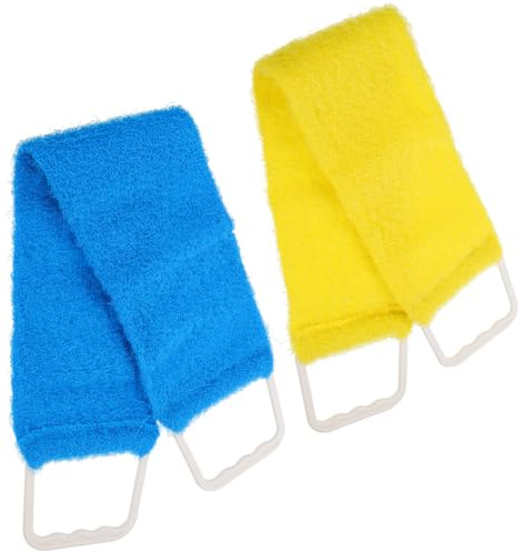 DEARMAMY Serviette de Bain Exfoliante Double Face Longue Forte Exfoliation Unisexe pour Massage du Dos et Soin Corporel en Bain Usage Quotidien Couleur Aléatoire