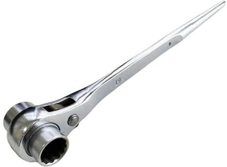 Dunnet Tools Heavy Duty Scaffold Spanner 21mm 19mm Chrome Vanadium Steel Podger Spanner Scaffolding Tools Long Tail Scaffolding Ratchet Podger Bar End 19x21 Scaffold Tools