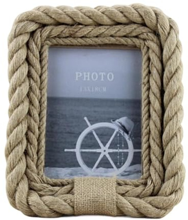 rockible Fotos Cuerda, Soporte Fotos Madera, Regalos Recuerdo para Sala Estar, Rectangular 4inch