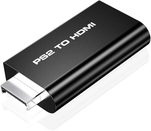 SZJUNXIAO Convertisseur PS2 vers HDMI avec connecteur Audio 3,5 mm, Adaptateur pour Moniteur HDTV