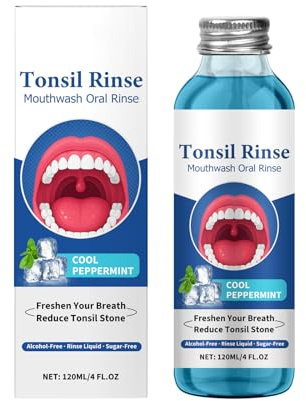 Remover de piedra de amígdalas - 120 ml Tonssil Stonne enjuague bucal, limpieza de goma Muthwash | Lavar líquido de enjuague para calmar las amígdalas para obtener un cuidado sensible al a