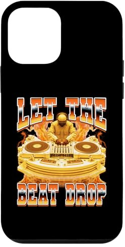 Disque de Jockey DJ Discjockey Plateau tournant années 90 Let The Beat Drop Coque pour iPhone 12 Mini