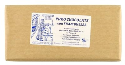 Castillo de Peñalver: Tableta de Chocolate Puro con Frambuesa (125g) - Cacao Intenso y Fruta Ácida - Chocolate Negro Artesano Gourmet - Ideal para Regalo