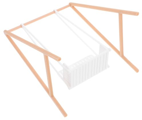 Gogogmee 12 in Pla Bianco Accessorio Decorativo Funzionale per Casa delle Bambole Mini Altalena da Giardino Seduta per Giochi e Collezioni