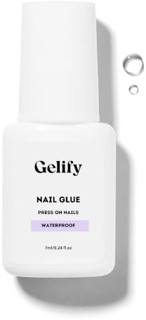 Gelify Colla per Unghie Finte Extra Forte, Resistente all'Acqua, per Unghie Press On