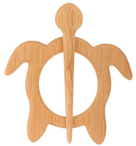 KAILIKETIY Broche en Bois de Tortue, Épingle à Pull et Châle, Polie, Résistante Décoloration, pour Sorties Décontractées et Occasions Spéciales
