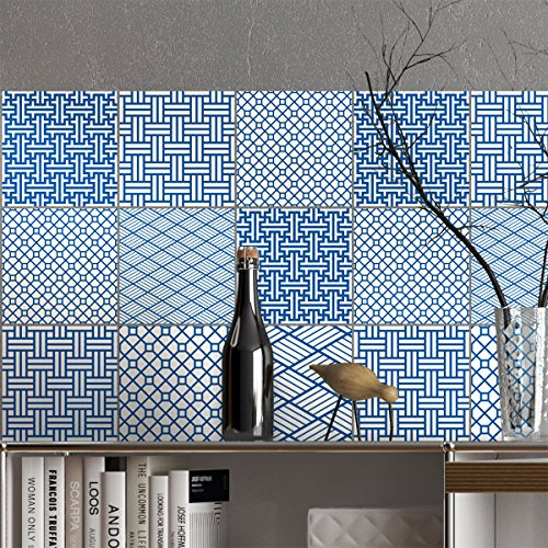 Ambiance Stickers Muraux, Scandinave Finlande, Lot de 9, 20x20 cm | Stickers muraux, résistant à l'eau, ciment, carreaux adhésif cuisine, carrelage adhésif mural cuisine