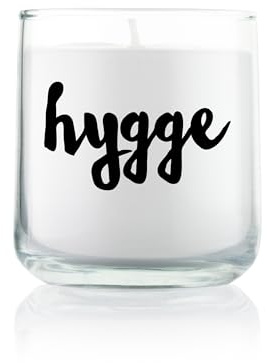 FEEL GOOD CANDLE - Scented candle in glass - candle with motif as a gift for women and for decoration (Hygge, without fragrance)