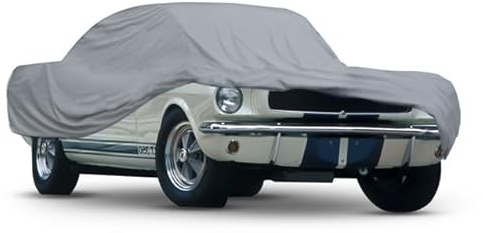 MotorTrend Custom Fit Car Cover for Ford Mustang 1965-2004, All-Weather Protection for Cars Trucks & SUVs, UV Resistant Waterproof Scratch-Resistant, Vehicle Cover for Outdoor & Indoor