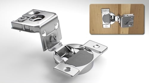 Berta 2-Pack, 1 inch Overlay Soft Closing Face Frame Cabinet Hinges, 105 Degree 6-Ways 3-Cam Adjustment Concealed Kitchen Cabinet Door Hinges with Screws (1 inch, 2 Pieces)