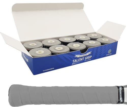 G-Lueck 10er Set Tennis Griffband (sehr griffig) | 0,50-0,60mm Stärke | Overgrip für Squash Badminton Schläger & Kicker inkl. selbstklebendes Abschlußband | Anti-Rutsch