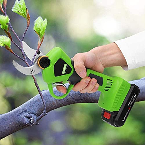HODAGES Tijeras de podar eléctricas, podadoras Profesionales de jardín, Tijeras inalámbricas de 30 mm / 1,2 Pulgadas de diámetro de Corte, podadora de Ramas inalámbricas para árboles, Herramienta de