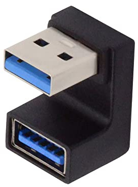 cablecc 10 Gbit/s USB3.0-Stecker auf Buchse, Verlängerung, Strom, Daten, Videoadapter, gegenüber der U-Form, Rückseite, abgewinkelt