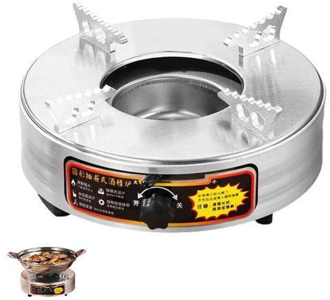 Mini Spirit Burner, Portable Alcohol Stove for Outdoor, Lightweight Camping Stove for Backpacking, Stainless Steel Alcohol Burner, Mini Spirit Stove for Outdoor Hiking Picnic Cooking