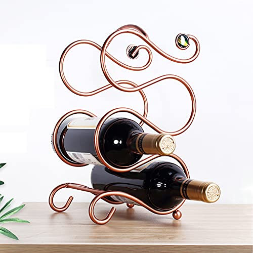 Weinregal, Weinregal, Weinlagerregal für Speisekammer, bietet Platz für 4 Flaschen, 4 Flaschen, Arbeitsplatte aus Edelstahl