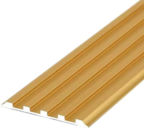 Übergangsprofil Abdeckleisten Flache Schwellen-Übergangsleiste – Rutschfeste Traktionsstufen für Treppen Küche Unternehmen Schule, Metall-Übergangsleiste, Breite 49,5mm ( Color : Length , Size : 125cm