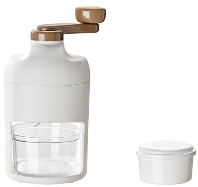 CENPEK Manual Shaved Ice Machine for Home, Portable Crushed Ice Maker, Used for Making Crushed Ice Cocktails and Smoothies in Restaurant, Bar (White)